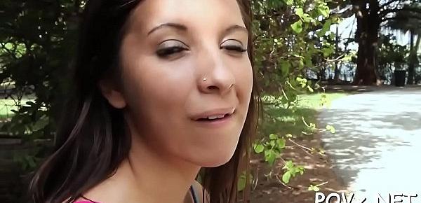  Wicked cutie looks satisfied after receiving facual cumshots